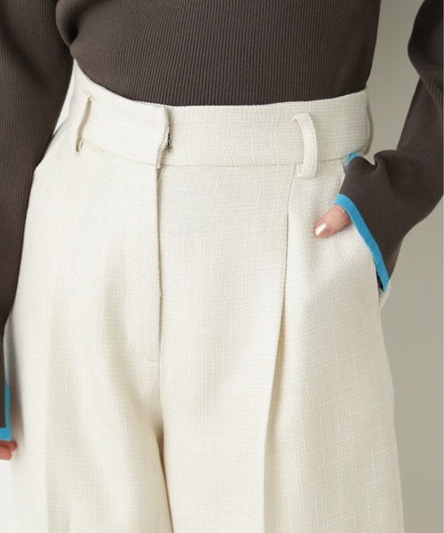 N.（N. Natural Beauty Basic）（エヌエヌナチュラルビューティーベーシック）の「【S Size Line】◆スプリングツイードワイドパンツ（スラックス・レディース・オフホワイト/グレー・MEDIUM/SMALL）」の11枚目の写真