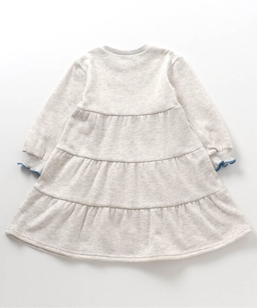 apres les cours(アプレレクール)の「【あったか】ロゴ・総柄ティアード裏シャギーワンピース(ワンピース・キッズ・ネイビー/ライトグレー/ミント・110/80/130/90/100/140/120)」の7枚目の写真