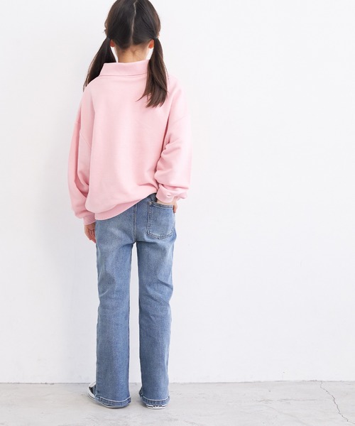 coca（coca）（コカ）の「キッズ デニム裾スリットセミフレアパンツ（デニムパンツ・キッズ・ブルー・140/130/120/110）」の6枚目の写真