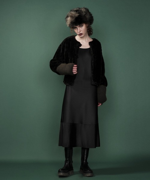 BACKLASH（バックラッシュ）の「Ballet by BACKLASH/バレエ バイ バックラッシュ/サテンキャミソールワンピース（ワンピース・レディース・ブラック・F）」の3枚目の写真