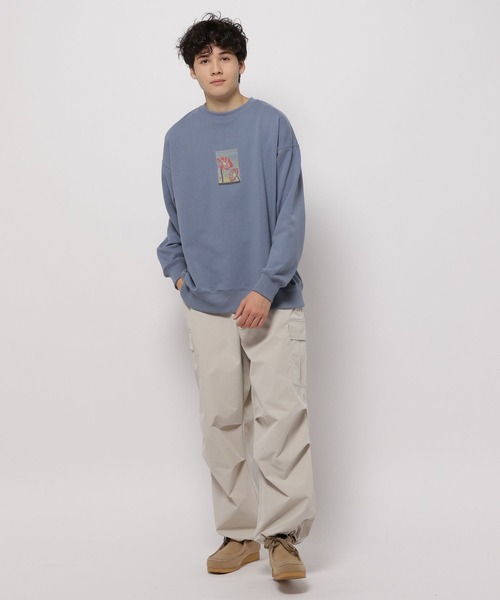 niko and...（ニコアンド）の「アソート刺しゅう裏毛プルオーバー（スウェット・メンズ・ブラック/ブルー/オフホワイト・MEDIUM/LARGE）」の8枚目の写真