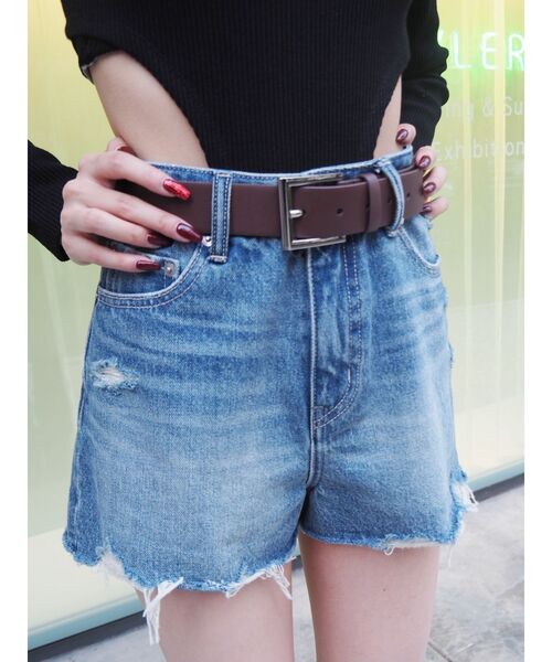 EVRIS（エヴリス）の「スクエアバックルベルト（ベルト・レディース・ブラック/ブラウン・FREE）」の9枚目の写真