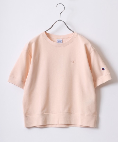 Champion(チャンピオン)の「Champion(チャンピオン)半袖スウェットトレーナー レディース/プルオーバートップス(スウェット・レディース・オフホワイト/ネイビー/グレー/ブラック/ナチュラル/ライトブルー/サーモンピンク/イエロー/ブルー系/ブラウン・L/M)」の10枚目の写真