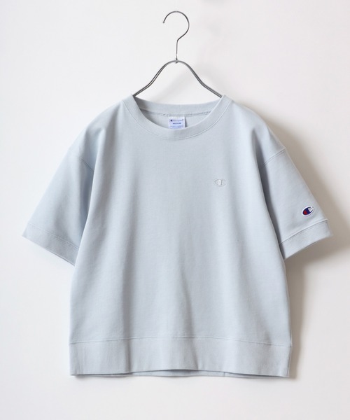 Champion(チャンピオン)の「Champion(チャンピオン)半袖スウェットトレーナー レディース/プルオーバートップス(スウェット・レディース・オフホワイト/ネイビー/グレー/ブラック/ナチュラル/ライトブルー/サーモンピンク/イエロー/ブルー系/ブラウン・L/M)」の6枚目の写真