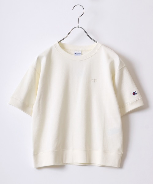 Champion(チャンピオン)の「Champion(チャンピオン)半袖スウェットトレーナー レディース/プルオーバートップス(スウェット・レディース・オフホワイト/ネイビー/グレー/ブラック/ナチュラル/ライトブルー/サーモンピンク/イエロー/ブルー系/ブラウン・L/M)」の11枚目の写真