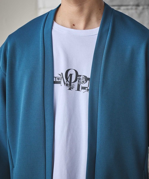 UNION STATION（ユニオンステーション）の「カットカルゼWフェイス7分袖カーディガン（カーディガン/ボレロ・メンズ・ブルー/ブラック/ネイビー・LL/M/L）」の10枚目の写真