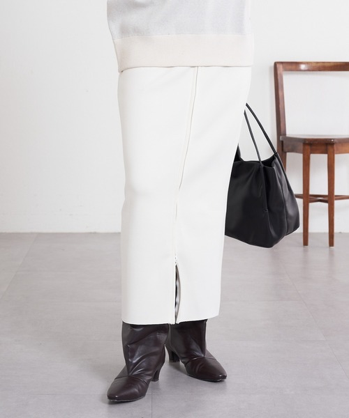SHENERY（シーナリー）の「ダブルZIPポンチタイトスカート（スカート・レディース・アイボリー/ブラック・38/36）」の9枚目の写真