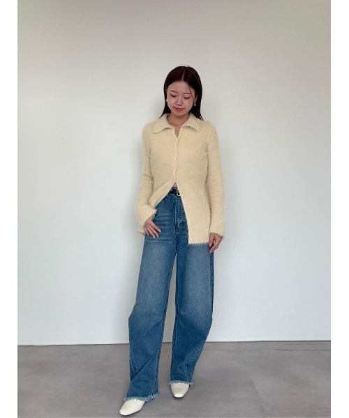 UR'S（ユアーズ）の「ラインカーブデニム（デニムパンツ・レディース・ブルー/ブラック・M/L）」の21枚目の写真