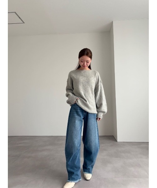 UR'S（ユアーズ）の「ラインカーブデニム（デニムパンツ・レディース・ブルー/ブラック・M/L）」の22枚目の写真