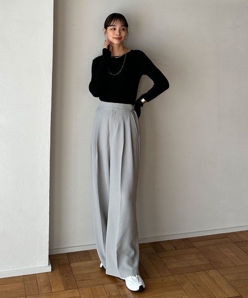 Doux archives（ドゥアルシーヴ）の「マルチリブニット（ニット/セーター・レディース・アイボリー/グレイッシュベージュ/ブラック・FREE）」の12枚目の写真