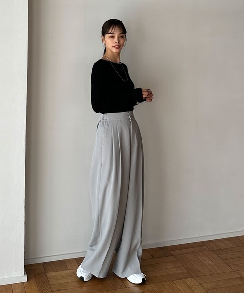 Doux archives（ドゥアルシーヴ）の「マルチリブニット（ニット/セーター・レディース・アイボリー/グレイッシュベージュ/ブラック・FREE）」の11枚目の写真