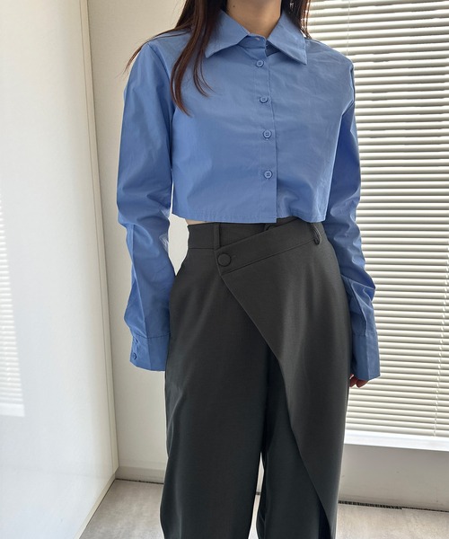 solleim（ソルレム）の「[全骨格美脚見え]ラップセミワイドスラックス（その他パンツ・レディース・ブラック/グレー/ブラウン・M/S）」の6枚目の写真