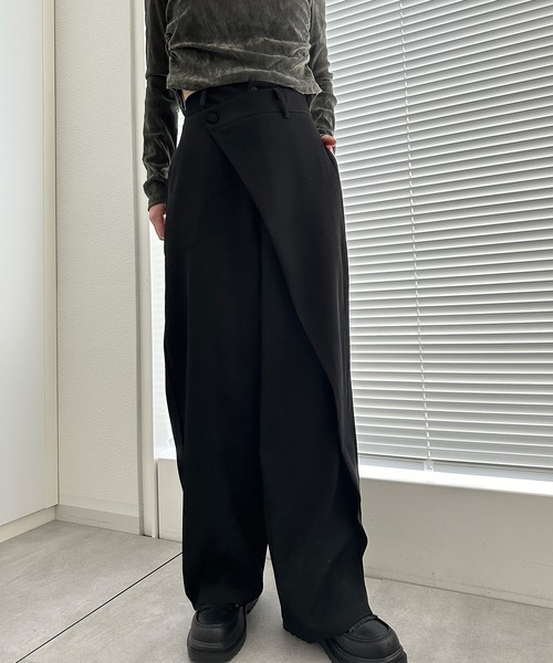 solleim（ソルレム）の「[全骨格美脚見え]ラップセミワイドスラックス（その他パンツ・レディース・ブラック/グレー/ブラウン・M/S）」の11枚目の写真