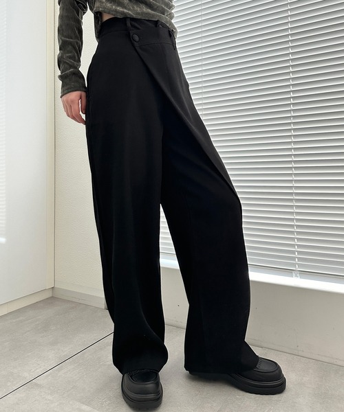 solleim（ソルレム）の「[全骨格美脚見え]ラップセミワイドスラックス（その他パンツ・レディース・ブラック/グレー/ブラウン・M/S）」の12枚目の写真