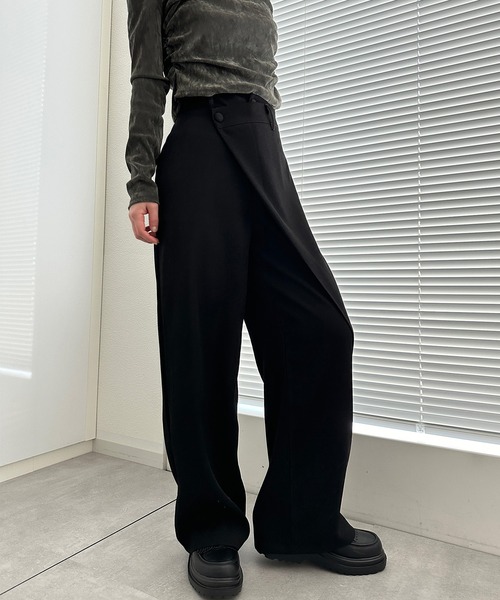 solleim（ソルレム）の「[全骨格美脚見え]ラップセミワイドスラックス（その他パンツ・レディース・ブラック/グレー/ブラウン・M/S）」の13枚目の写真