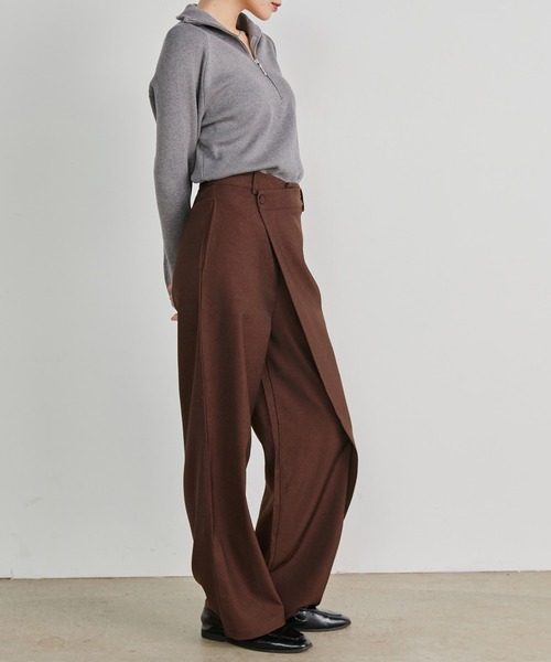 solleim（ソルレム）の「[全骨格美脚見え]ラップセミワイドスラックス（その他パンツ・レディース・ブラック/グレー/ブラウン・M/S）」の17枚目の写真