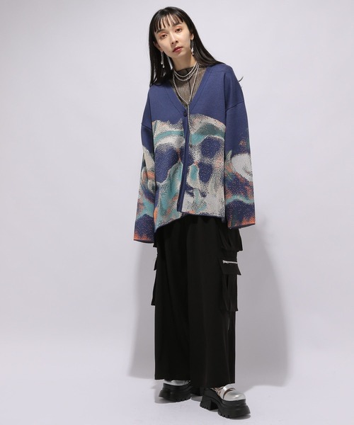 【限定セール！】 HARE（ハレ）の「ニュアンスミドルニットVネックカーディガン トップス