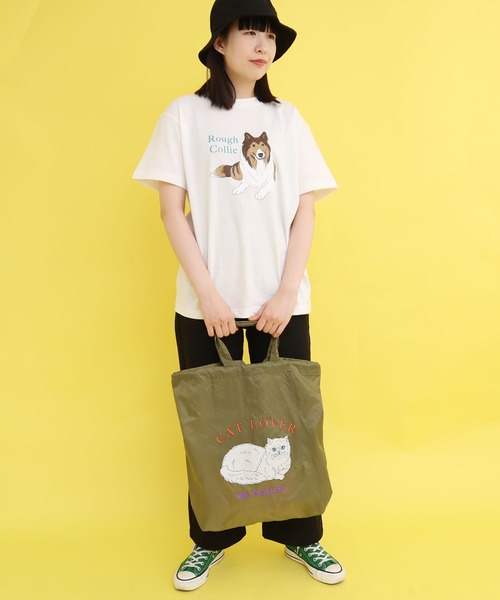 didizizi（ディディジジ）の「アニマルプリント　ナップサック（トートバッグ・レディース・ネイビー/ブラック/カーキ・FREE）」の6枚目の写真