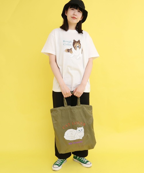 didizizi（ディディジジ）の「アニマルプリント　ナップサック（トートバッグ・レディース・ネイビー/ブラック/カーキ・FREE）」の7枚目の写真