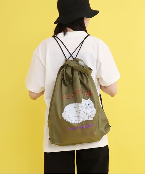 didizizi（ディディジジ）の「アニマルプリント　ナップサック（トートバッグ・レディース・ネイビー/ブラック/カーキ・FREE）」の15枚目の写真