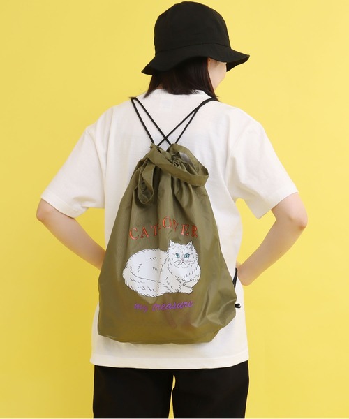 didizizi（ディディジジ）の「アニマルプリント　ナップサック（トートバッグ・レディース・ネイビー/ブラック/カーキ・FREE）」の16枚目の写真