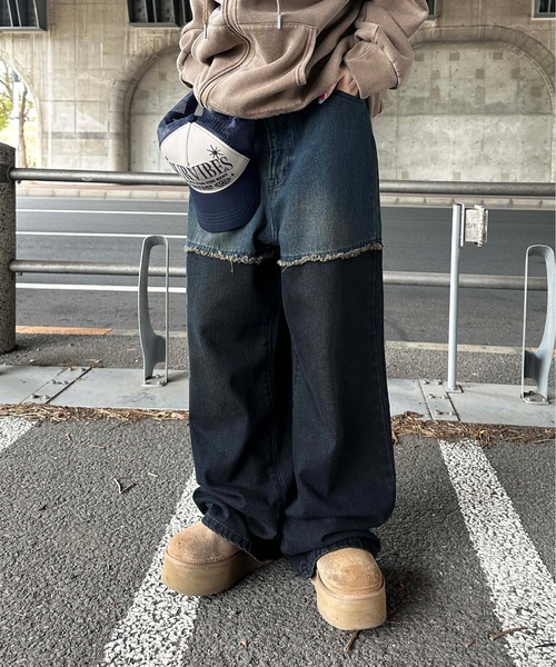 MICALLE MICALLE デニム ナイロン 切り替え ライン パンツ 楽天市場】devirock サイドライン デニムパンツ デニムパンツ