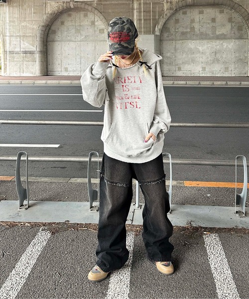 sedacle(セダクル)の「切り替えオーバーダイデニム(デニムパンツ・メンズ・ブラック/インディゴブルー・SMALL/LARGE/MEDIUM)」の10枚目の写真