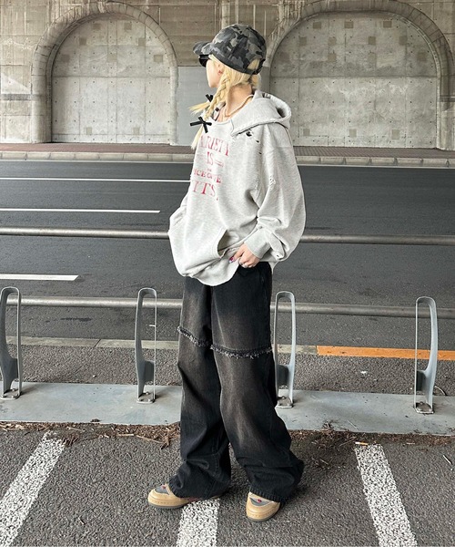 sedacle(セダクル)の「切り替えオーバーダイデニム(デニムパンツ・メンズ・ブラック/インディゴブルー・SMALL/LARGE/MEDIUM)」の11枚目の写真