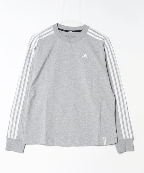 adidas（アディダス）の「アディダス adidas W ESS+ 3ST LS Tシャツ（Tシャツ/カットソー・レディース・ライトベージュ/ブラック/ライトグレー/ホワイト・S/M/L/XL）」の3枚目の写真