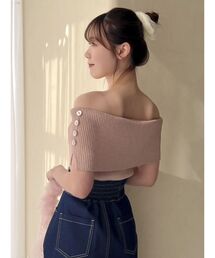 dazzlin | クロップドオフショルニットプルオーバー(ニット/セーター)