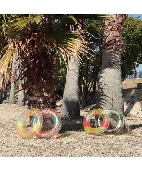 BREEZE（ブリーズ）の「クリアチェック　リングフロート（ラメ）（スイムグッズ・キッズ・ブラック/ピンク/レッド/イエロー・MEDIUM/SMALL）」の7枚目の写真