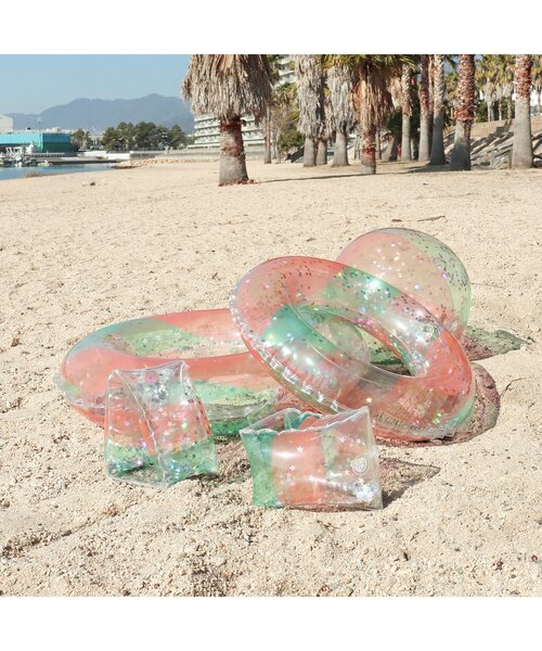 BREEZE（ブリーズ）の「クリアチェック　リングフロート（ラメ）（スイムグッズ・キッズ・ブラック/ピンク/レッド/イエロー・MEDIUM/SMALL）」の10枚目の写真