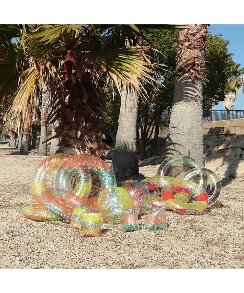 BREEZE（ブリーズ）の「クリアチェック　リングフロート（ラメ）（スイムグッズ・キッズ・ブラック/ピンク/レッド/イエロー・MEDIUM/SMALL）」の12枚目の写真