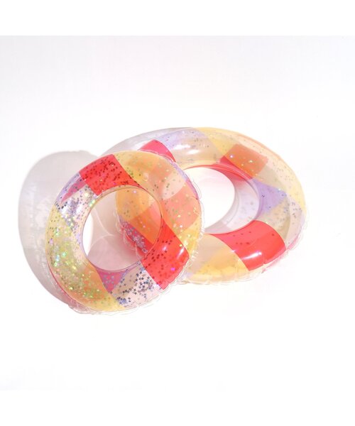BREEZE（ブリーズ）の「クリアチェック　リングフロート（ラメ）（スイムグッズ・キッズ・ブラック/ピンク/レッド/イエロー・MEDIUM/SMALL）」の15枚目の写真