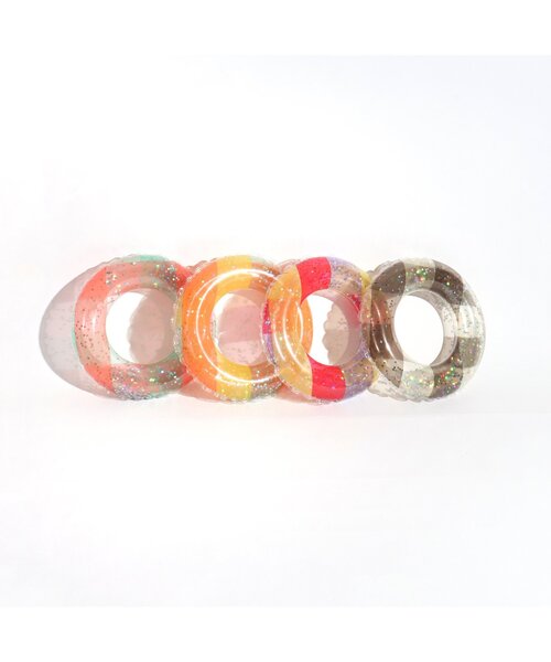 BREEZE（ブリーズ）の「クリアチェック　リングフロート（ラメ）（スイムグッズ・キッズ・ブラック/ピンク/レッド/イエロー・MEDIUM/SMALL）」の17枚目の写真