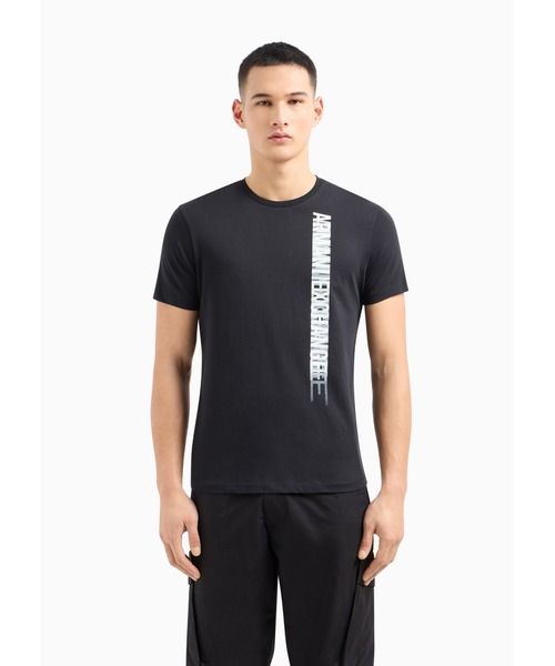 ARMANI EXCHANGE（アルマーニエクスチェンジ）の「【A|X アルマーニ エクスチェンジ】デザインロゴ　半袖クルーネックTシャツ/REGULAR（Tシャツ/カットソー・メンズ・ホワイト/ブラック/グレー・LARGE/MEDIUM/SMALL/X-LARGE/X-SMALL/XX-LARGE）」の2枚目の写真