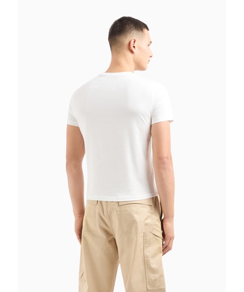 ARMANI EXCHANGE（アルマーニエクスチェンジ）の「【A|X アルマーニ エクスチェンジ】デザインロゴ　半袖クルーネックTシャツ/REGULAR（Tシャツ/カットソー・メンズ・ホワイト/ブラック/グレー・LARGE/MEDIUM/SMALL/X-LARGE/X-SMALL/XX-LARGE）」の4枚目の写真