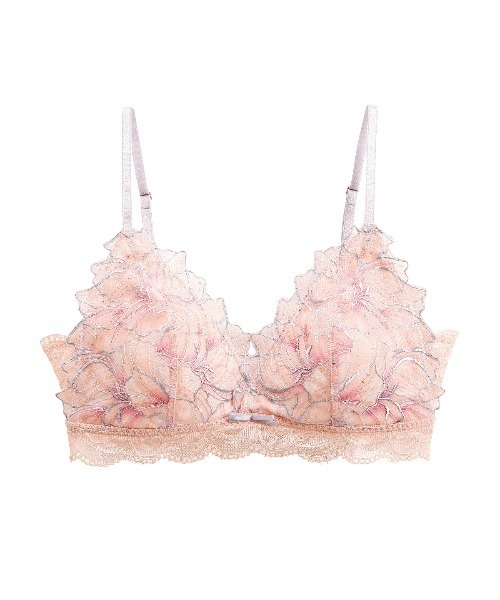 mignon la vie a duex(ミニヨン ラヴィアドゥ)の「【Le petale/ルペタル】ブラレット 単品(ブラジャー・レディース・ピンク/ライトグリーン/ダークネイビー・LL/L/M)」の3枚目の写真