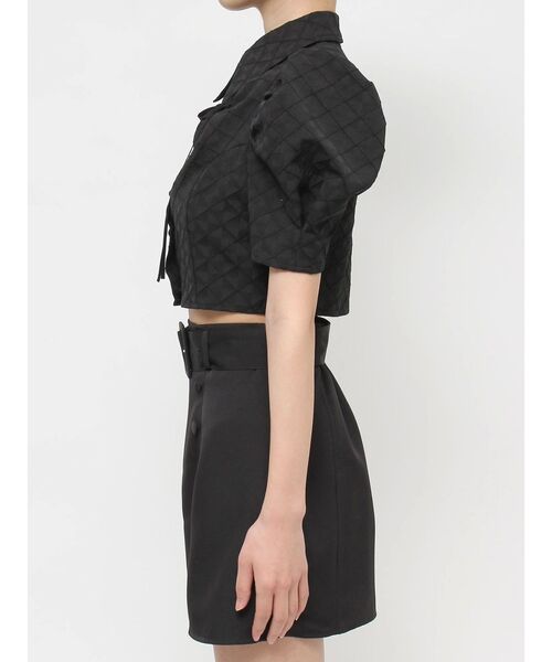 EATME（イートミー）の「ギャザーデコルテブラウス（シャツ/ブラウス・レディース・ブラック/オフホワイト・FREE）」の9枚目の写真