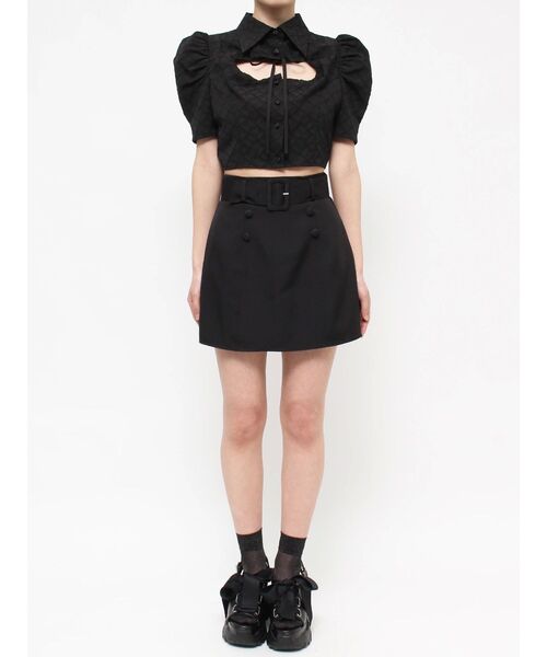 EATME（イートミー）の「ギャザーデコルテブラウス（シャツ/ブラウス・レディース・ブラック/オフホワイト・FREE）」の15枚目の写真