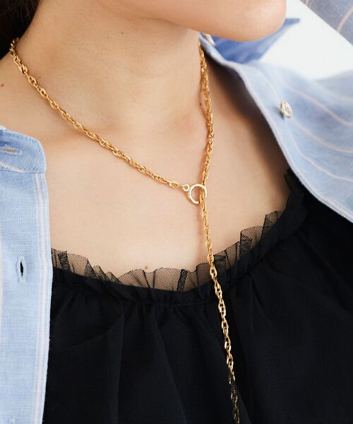 le.coeur blanc（ルクールブラン）の「2wayロングマンテルチェーンネックレス（ネックレス・レディース・ゴールド/シルバー・FREE）」の9枚目の写真