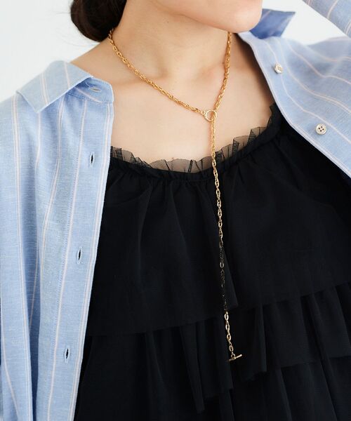 le.coeur blanc（ルクールブラン）の「2wayロングマンテルチェーンネックレス（ネックレス・レディース・ゴールド/シルバー・FREE）」の10枚目の写真