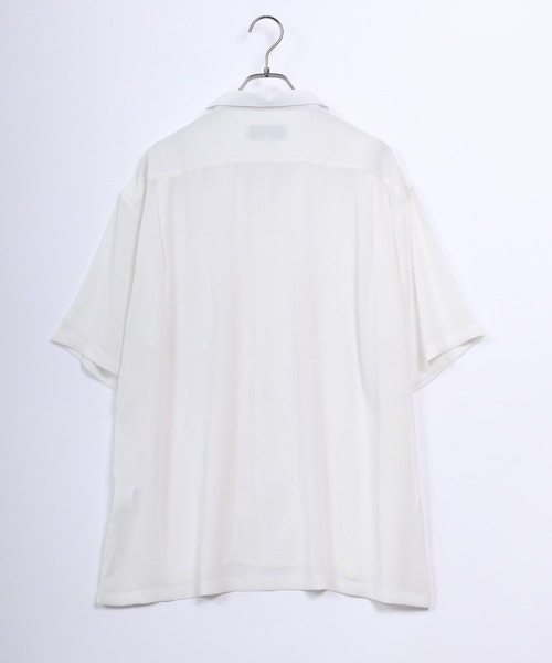 ANPAS（アンパス）の「Willow Fabric Open Collar Shirt/楊柳 オープンカラーシャツ メンズ レディース（シャツ/ブラウス・メンズ・ライトグリーン/ホワイト/サックスブルー/ブラック・LL/L/M）」の15枚目の写真