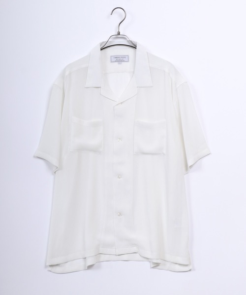 ANPAS（アンパス）の「Willow Fabric Open Collar Shirt/楊柳 オープンカラーシャツ メンズ レディース（シャツ/ブラウス・メンズ・ライトグリーン/ホワイト/サックスブルー/ブラック・LL/L/M）」の8枚目の写真