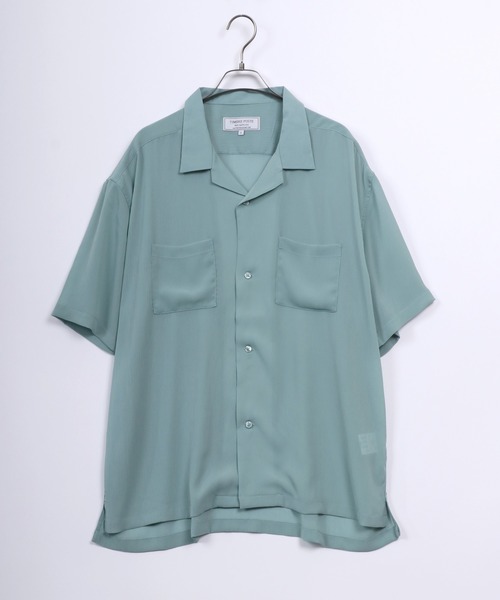 ANPAS（アンパス）の「Willow Fabric Open Collar Shirt/楊柳 オープンカラーシャツ メンズ レディース（シャツ/ブラウス・メンズ・ライトグリーン/ホワイト/サックスブルー/ブラック・LL/L/M）」の9枚目の写真