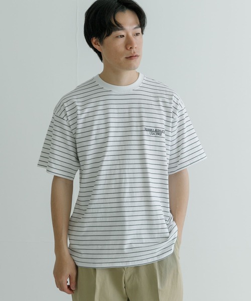 Russell Athletic（ラッセルアスレティック）の「『別注』RUSSELLATHLETIC×UR　SHORT-SLEEVE T-SHIRTS（Tシャツ/カットソー・メンズ・ホワイト系その他/ホワイト/ブラック系その他/ブラック・MEDIUM/LARGE）」の16枚目の写真