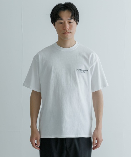 Russell Athletic（ラッセルアスレティック）の「『別注』RUSSELLATHLETIC×UR　SHORT-SLEEVE T-SHIRTS（Tシャツ/カットソー・メンズ・ホワイト系その他/ホワイト/ブラック系その他/ブラック・MEDIUM/LARGE）」の20枚目の写真