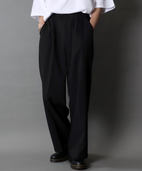 セール】SITRY 1Tuck Drape Semi Wide Straight Pants/別注 1タック