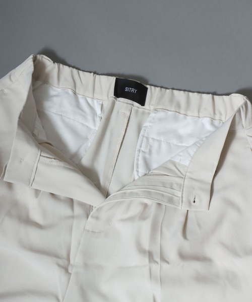 セール】SITRY 1Tuck Drape Semi Wide Straight Pants/別注 1タック