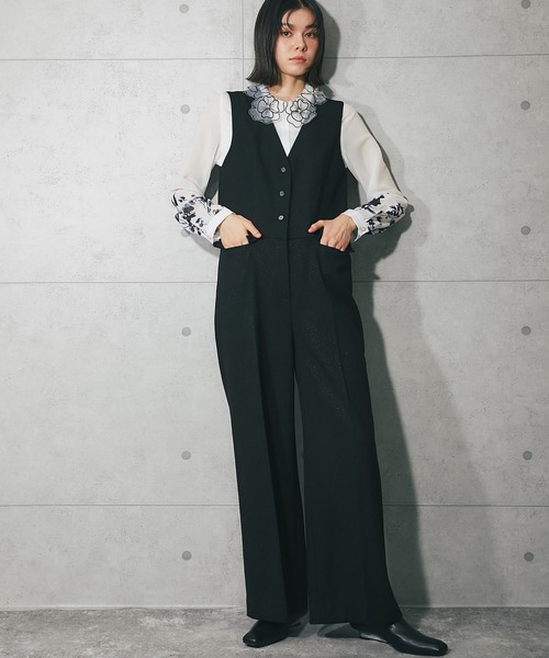 OHGA Vネック ノースリーブ オールインワン OHGA Vネック ノースリーブ オールインワン